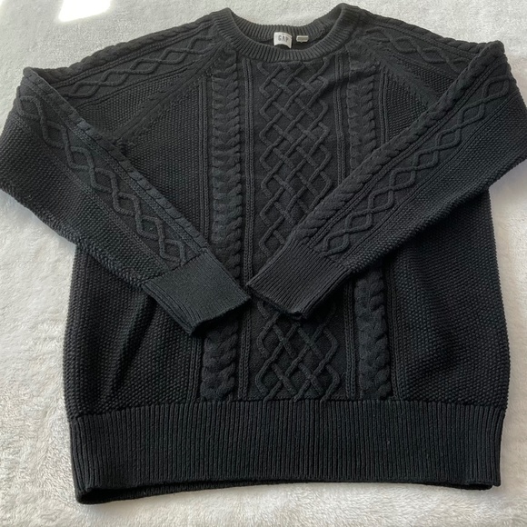 GAP WOMEN'S BLACK LONG SLEEVE SWEATER~SIZE MEDIUM! - Picture 1 of 7